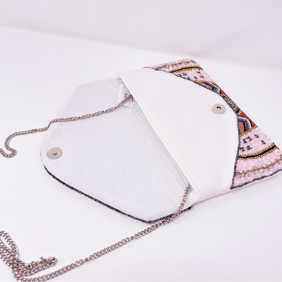 Sequins Crossbody/Clutch Pink|White - Picture 3 of 8
